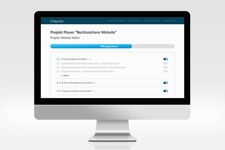 eRecht24 Projekt Planner